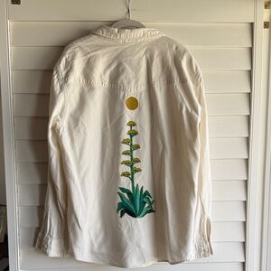 Levi's x Ft. Lonesome cream colored button down with Yucca Embroidery